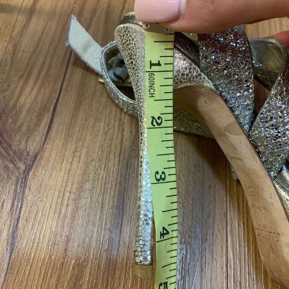 Jimmy Choo Vamp Glitter Crossing-straps Sandals - Picture 15 of 15
